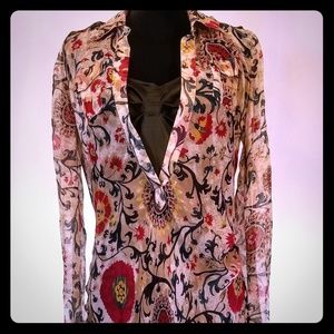 NWT Diane von Furstenberg Sheer Dress Size 12